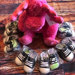 Baby Toddler Black Lace-up Hightop Prewalker Shoes